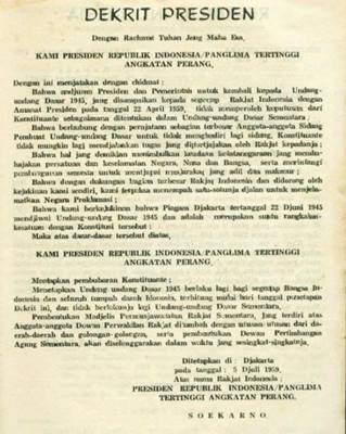 dekrit presiden 5 juli 1959